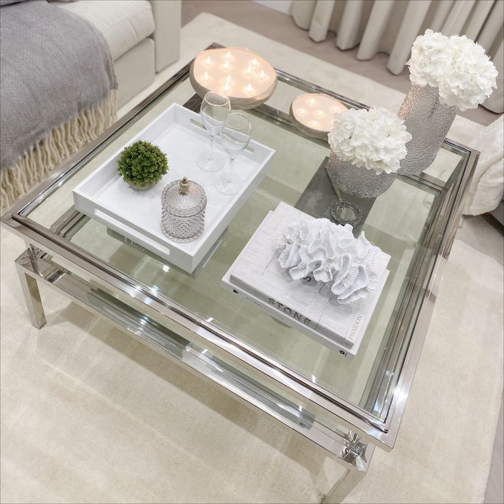 Edison Premium Large Silver Square Coffee Table | Silver Coffee Table ... inside Chunk Square Silver Coffee Table