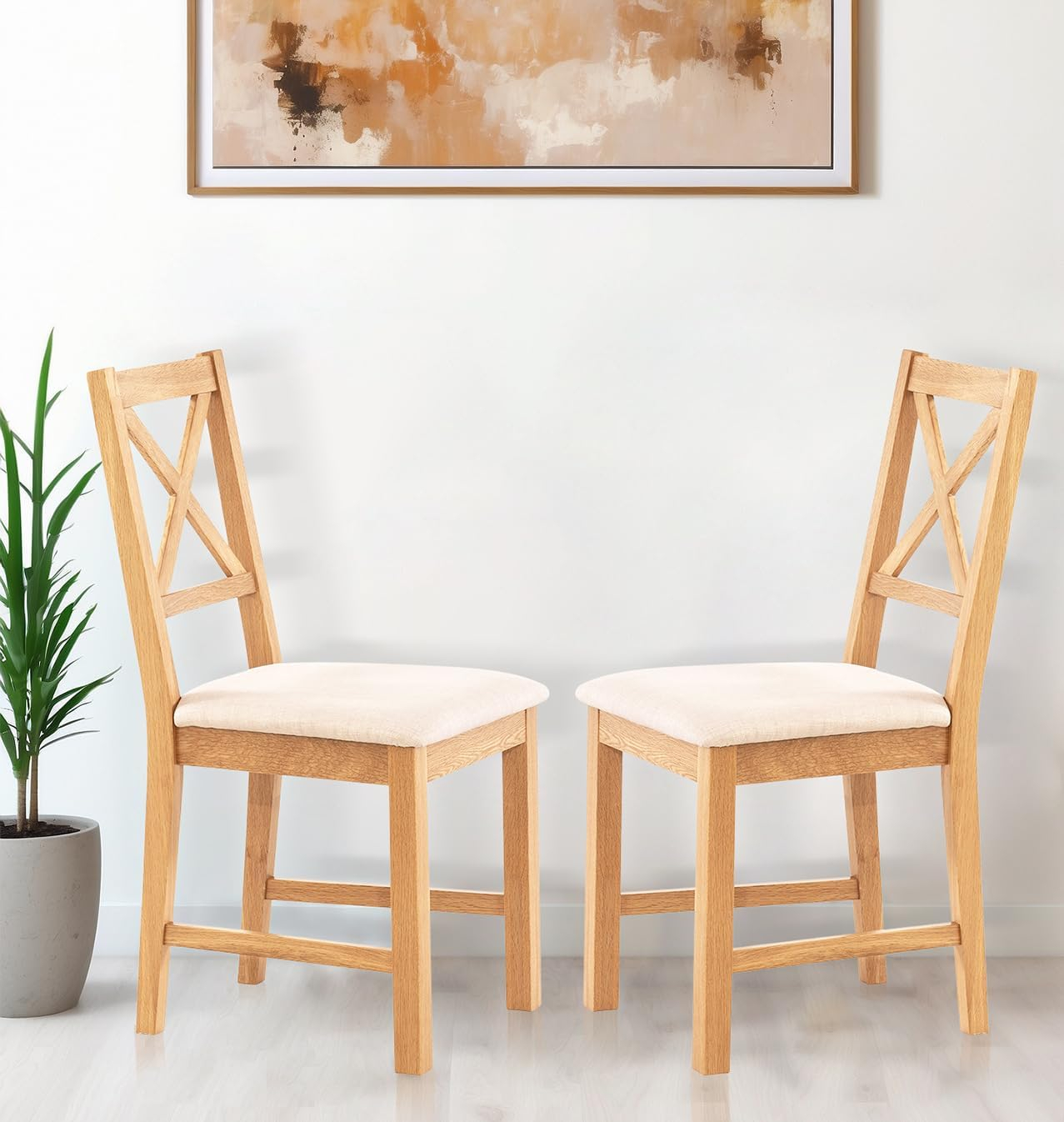 Homcom Dining Chairs Set Of 2, Wooden Kitchen Chairs, Farmhouse Dining ... within Exploring the Versatility and Durability of Iain Dining Chair Set Of 2 Natural