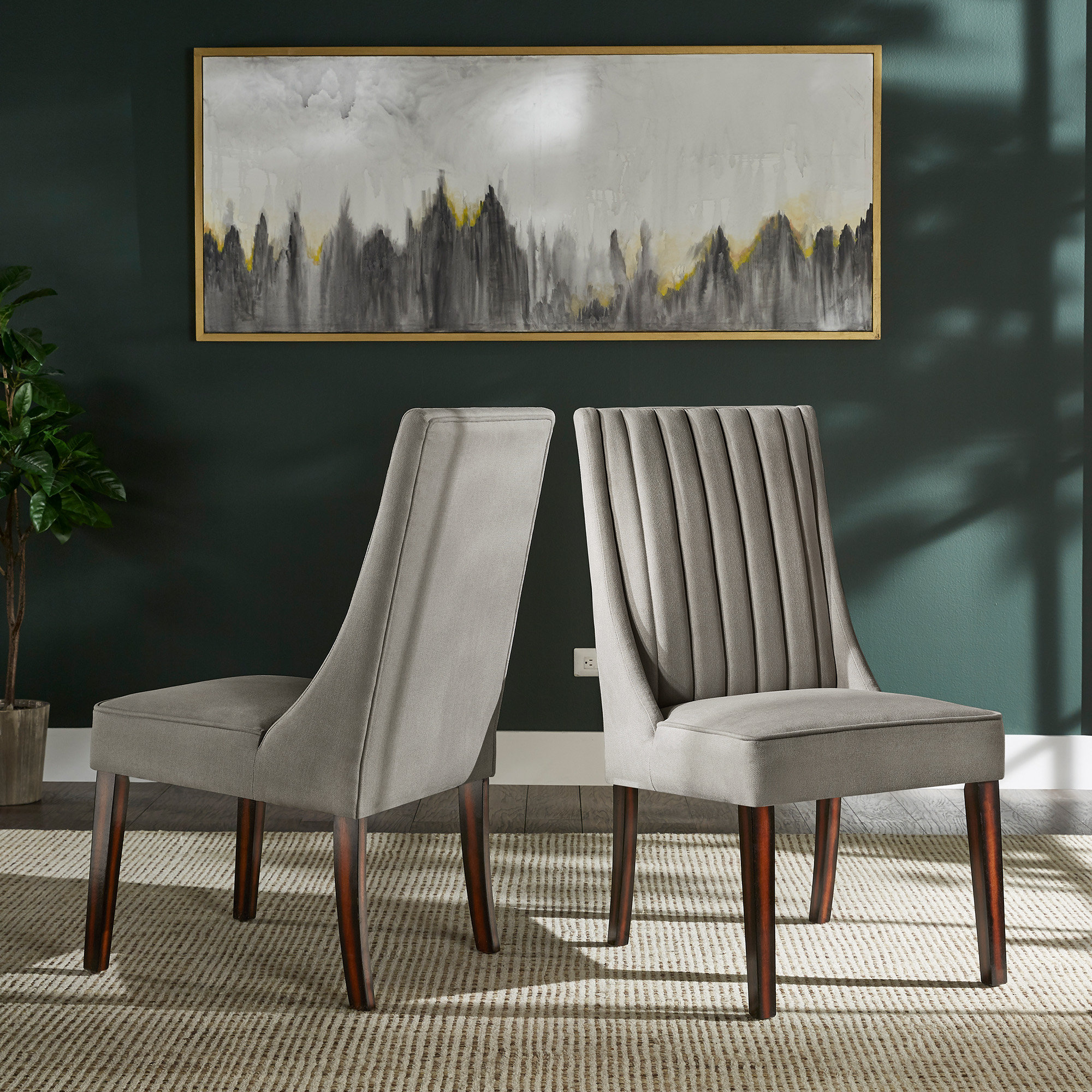 Lark Manor Aleysia Upholstered Channel Back Dining Side Chair &amp; Reviews ... in Maximizing Space and Style with Repose Upholstered Dining Side Chairs