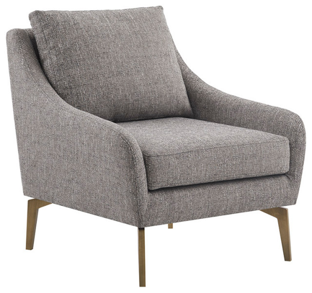 Madison Park Emma Modern Mid-Century Bronze Leg Accent Chair ... pertaining to Madison Ridge Arm Chair