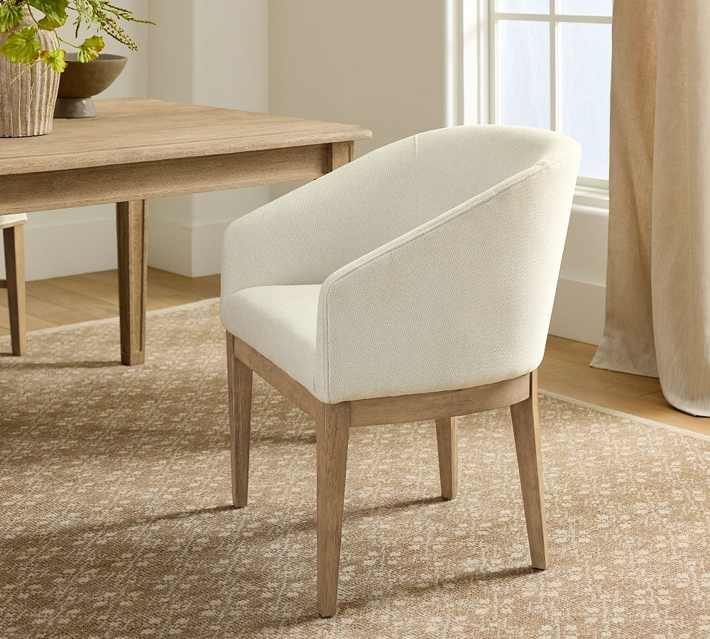 Open Box: Baldwin Upholstered Dining Chair - Oatmeal, Performance ... with regard to Sondra Oatmeal Performance Fabric Upholstered Club Dining Chair