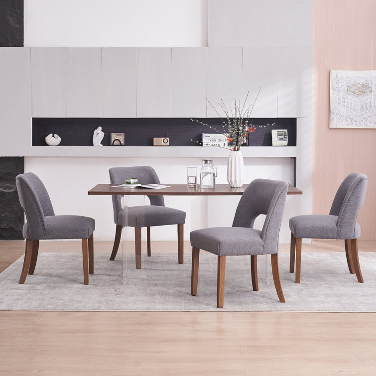 Red Barrel Studio® Upholstered Dining Side Chairs &amp; Reviews | Wayfair regarding Maximizing Space and Style with Repose Upholstered Dining Side Chairs