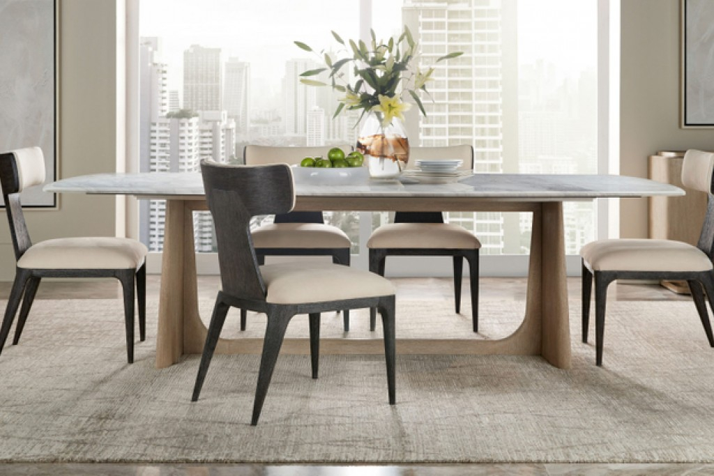 Repose Upholstered Dining Side Chair | Theodore Alexander | Chanintr pertaining to Repose Upholstered Dining Side Chair