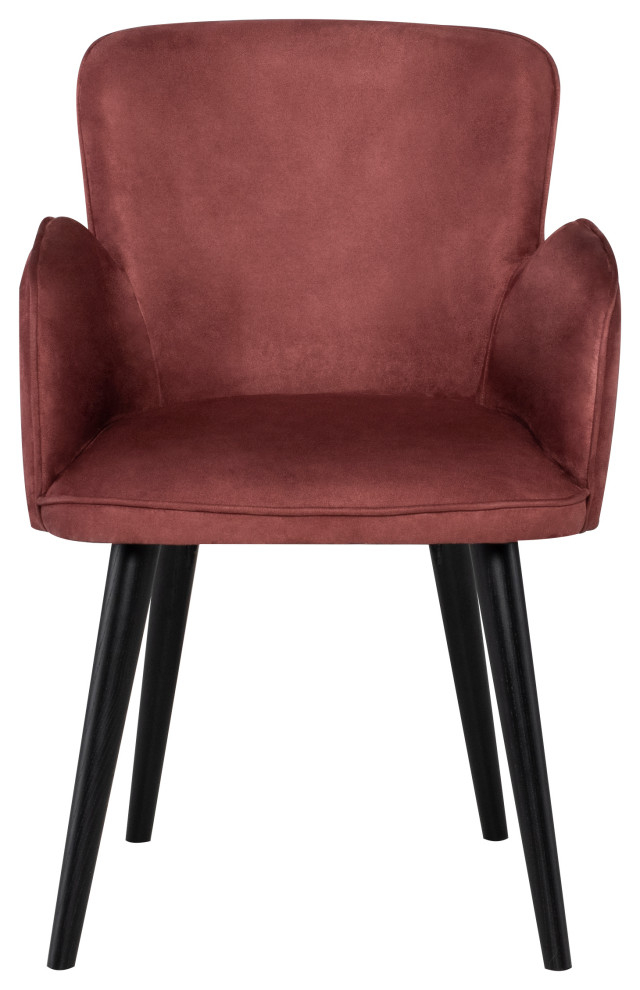 Willa Dining Chair, Chianti Microsuede - Midcentury - Dining Chairs ... in How Willa Dining Chair Transformed Home Dining Spaces